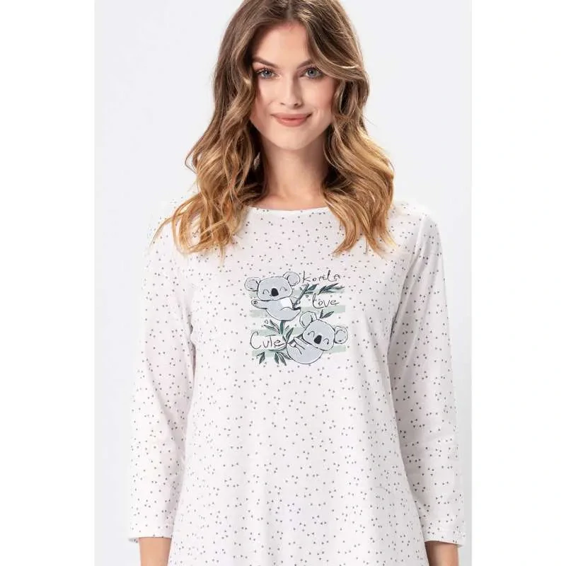 Nočná košeľa HUBERTA č.S,M, L,XL smotanová KOALKY