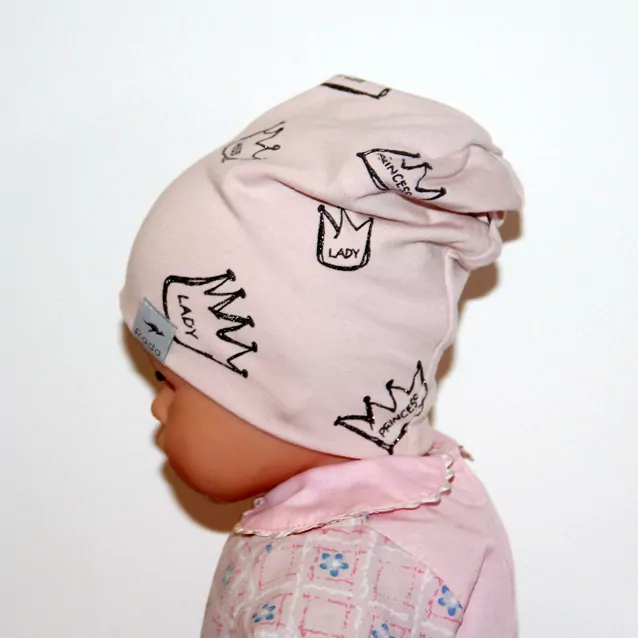 čiapka RADA, dvojvrstvová, KORUNKA mini LADY, predĺžená, mini LEO č.2,3