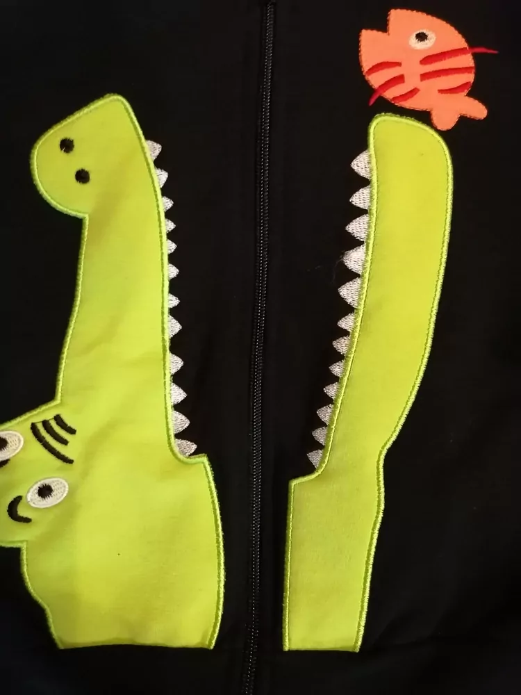 mikina Dino- bunda na zips, čierna č.92,98,104,110,116 LAMDA