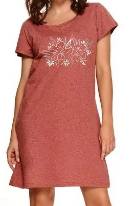 Nočná košeľa FOLKLÓR 1- č.S,M,L,XL bordová