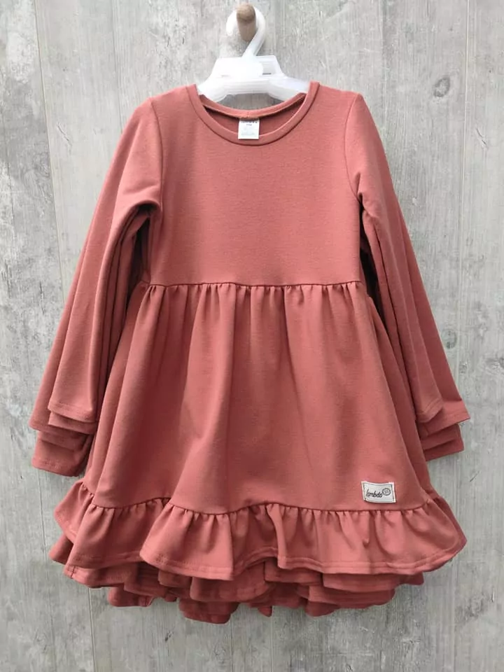  Šaty, jednofarebné, PÚDROVÉ, dlhý rukáv, č.92,98,104,110,116,122,128,134,140