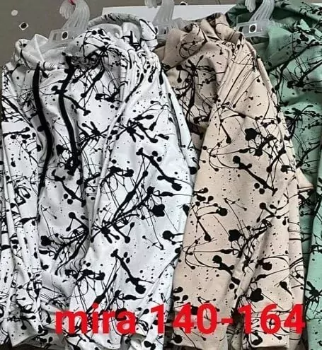 OVERSIZE DIEVČENSKÁ mikina MIRA PICASSO bunda -TRIČKO POĽSKÁ v zelenej č.146 a béžovej č.152 farbe