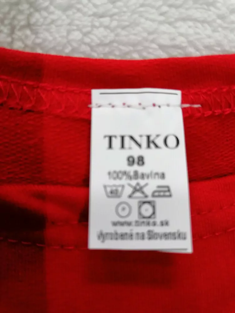 Šaty červené kockované TINKO, točivé, bavlna, č.92,98,104,110,116 Slovenská výroba