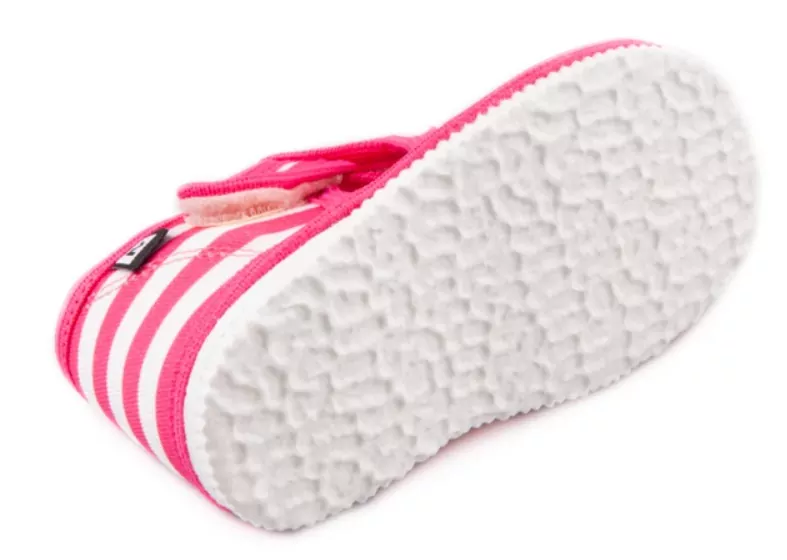 PAPUČKY RAK  uzavreté Ružový pásik s otvorčekmi, VŠETKY VEĽKOSTI V PONUKE