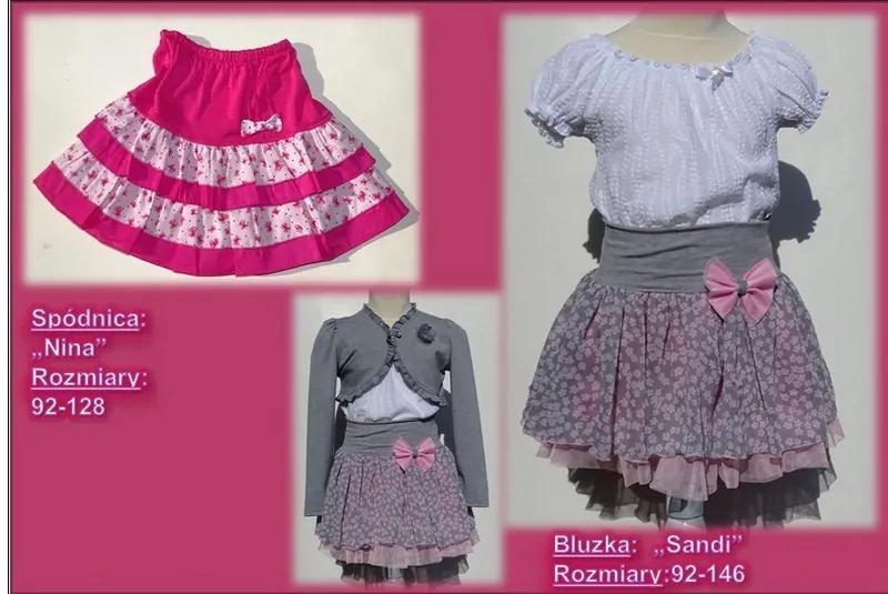 Sukňa ružová s kvietkami BASIA KVETY ružové