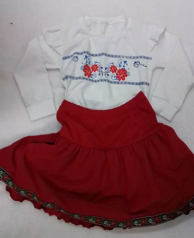 Tričko folklórny vzor dievčenské, slovenská výroba
