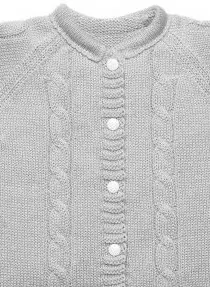 Svetrík kojenecký Šedý pletený, slovenský, ako od babičky