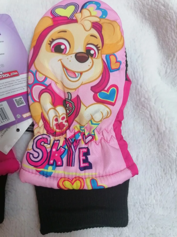 Rukavice palčiaky šuštiakové -PAW PATROL DIEVČENSKÉ 3-6rokov NOVÉ