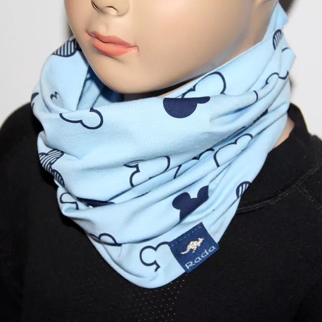 DVOJVRSTVOVÁ čiapka RADA nasúvacia Mickey NEW 2 bledomodrá, mini LEO č.2,3,4,5