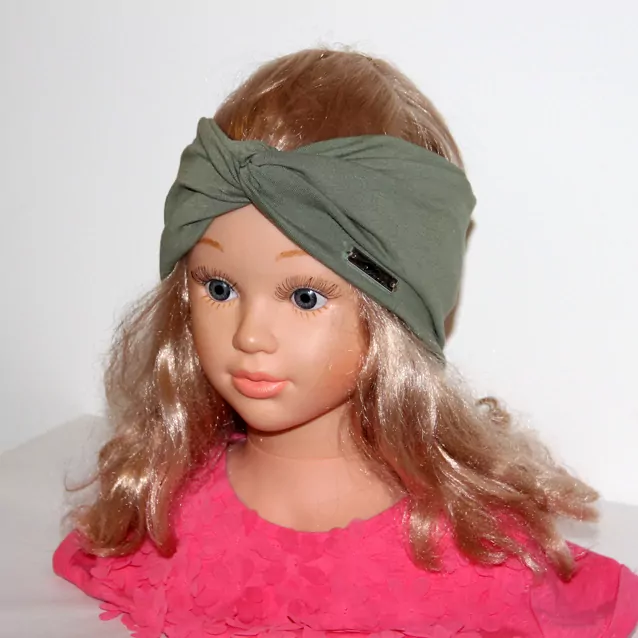 Turban -široká čelenka čierna- šedá farieb, EMILY4, Slovenská výroba RADA