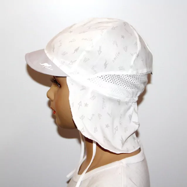 Šiltovka dierková čiapka na viazanie s plachtičkou SAFARI- RADA - BOY šedá alebo modrá