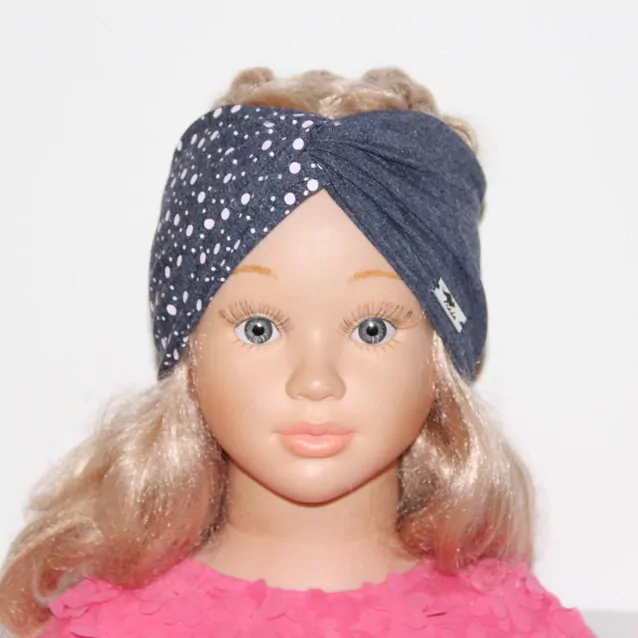 Čelenka EMILY,široká, turbanový strih,mix farieb BODKY