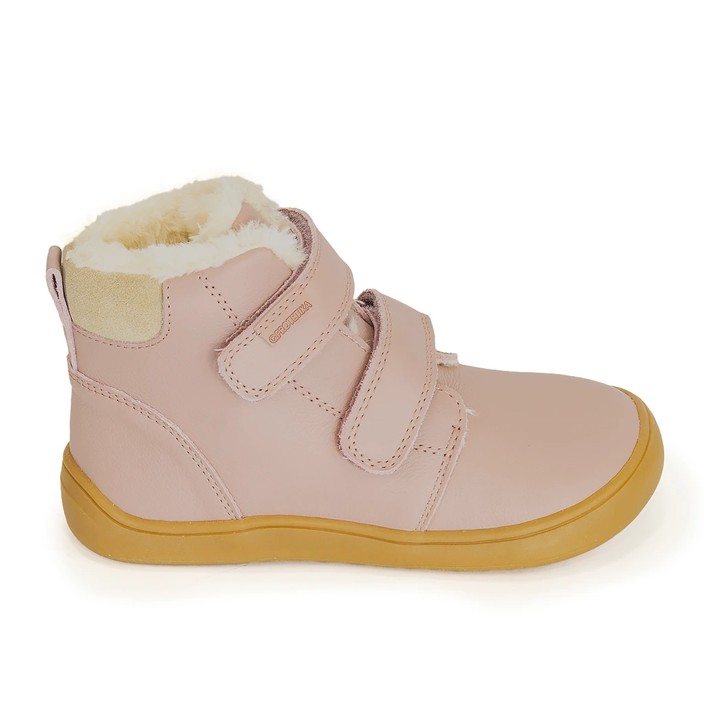 PROTETIKA DENY PINK zimné dievčenské BAREFOOT čižmy č. 19 PRVÉ KROKY