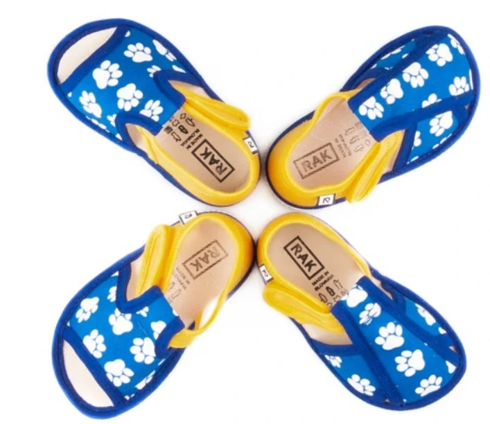 PAPUČKY RAK PAW PATROL s otvorenou špičkou- MODRO/ ŽLTÝ, posledné páry v ponuke č. 20 , MODRO/ ŽLTÉ