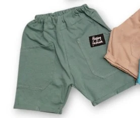 MUŠELÍNOVÉ KRÁTKE jednofarebné nohavice chlapčenské tyrkysové, bl.modré, oceľové, béžové, hnedé, šedé, jeans modré, olivové