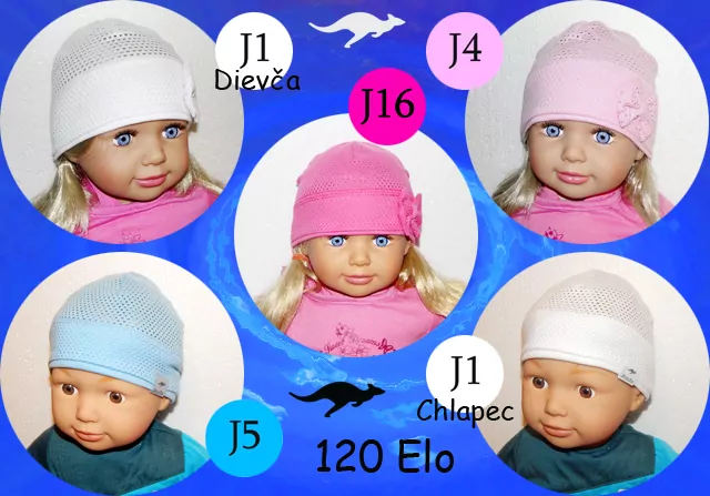 Dierkovaná letná čiapka RADA - Elo, Ela