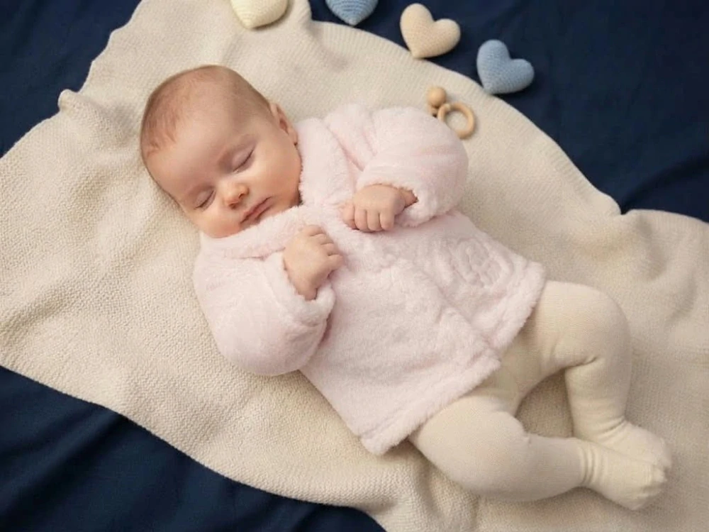 Kojenecký huňatý svetrík TOBI ku krstu, bunda RUŽOVÁ , LADY ANN č. 56,62,68,74,80 Slovenská výroba