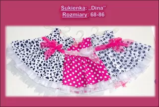 šaty DINA tenké so srdiečkovým alebo bodkovaným vzorom