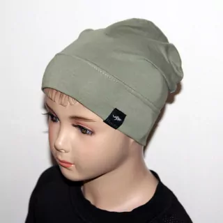 čiapka olivovozelená BAMBI RADA zelená jednofarebná