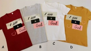 Dievčenské tričko I AM GIRL ,Slovenské