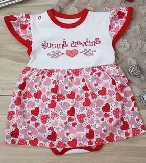 Šaty letné,body so sukničkou Folklór č.56,62,68,74,80,98, Šumná dievčina
