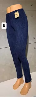 ZATEPLENÉ detské legíny JEANS vzadu s vreckami, riflový vzhľad