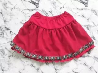 Sukňa červená -Tanečná + Folklórny vzor č.152,158,164