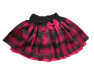 Sukňa ružovo-čierna károvaná BASIA 92,98,104,110TARTAN