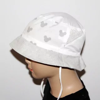 Klobúk MICKEY Rolo šedý, čiapka letná so šnúrkami, s vetracími otvormi