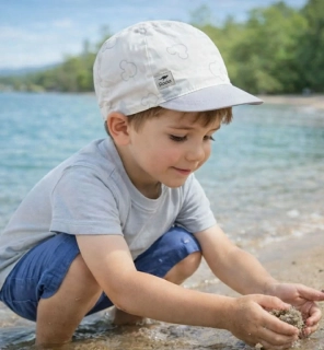 Plátenná šiltovka MICKEY- IVKO šedý vzor č.48,50,52