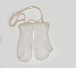 Rukavice - Palec (16 cm) 1-3ROKY biele