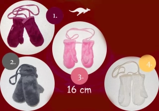 Rukavice teplé Palčák (16 cm) RADA 1 farebné, 1-3ROKY, FARBY