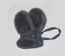 Rukavice - Ťapka (13 cm) 0-1ROK, SIVÉ ŠNÚRKA