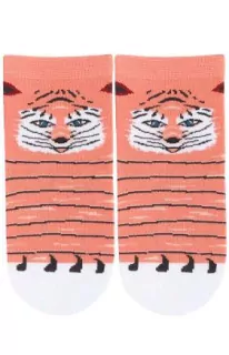 Ponožky chlapčenské vyššie, TIGER USMIEVAVÝ 
