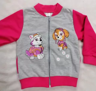 RUŽOVÁ MIKINA NA ZIPS SKAY/ EVEREST, TINKO, PAW PATROL, bavlnená ,slovenská č.98,104,110