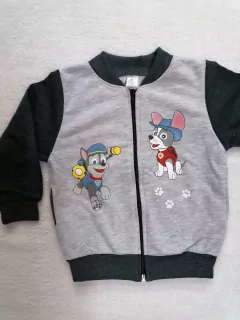 MIKINA NA ZIPS TINKO, PAW PATROL, bavlnená ,slovenská, ŠEDÁ