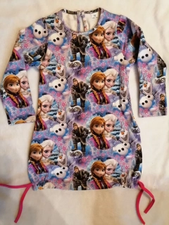 ŠATY ANNA A ELSA S DLHÝM RUKÁVOM LAMDA č.92,98,104,110,116,122,128, tunikové
