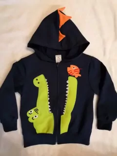 mikina Dino- bunda na zips, modrá č.92,98,104,110,116 LAMDA