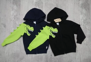 mikina Dino-DRAK bunda na zips, čierna č.92,98,104,110,116 LAMDA