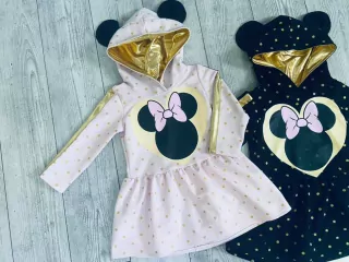 Šaty UŠKO bavlnené , mikina- predĺžená MINNIE č.92, 98 RUŽOVÉ 