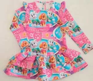 ŠATY PAW PATROL S DLHÝM RUKÁVOM LAMDA č.92,98,104,110,116,122,128 Sky a Everest