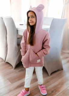 Teplá dievčenská bunda MACKO RUŽOVÁ č.104