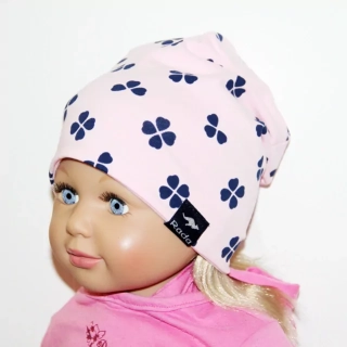 čiapka RADA, dvojvrstvová, ŠTVORLÍSTOK mini LEO, predĺžená č.3,4,5