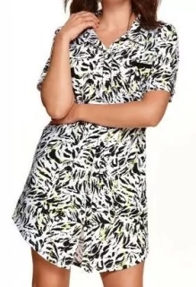 Nočná košeľa rozopínacia s krátkym rukávom, dámska,BAVLNA S,M,L,XL,XXL