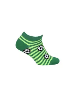 Ponožky chlapčenské letné, jemné, kotníkové FOTBAL