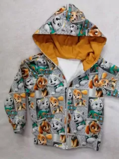 ORIEŠKOVÁ MIKINA NA ZIPS, PAW PATROL, bavlnená ,poľská -O