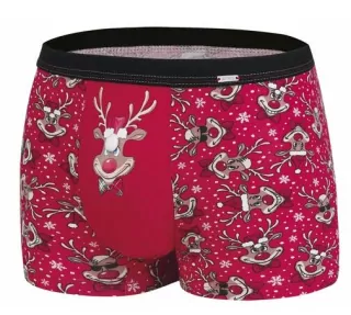 TRENKY BOXERKY PÁNSKE CORNETTE, VIANOČNÉ červené M, L ,XL ,XXL
