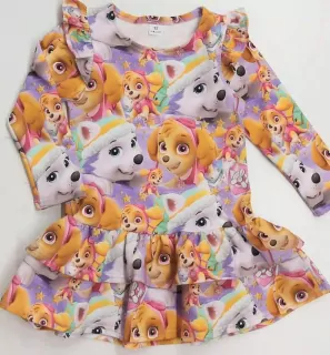 ŠATY PAW PATROL S DLHÝM RUKÁVOM LAMDA č.92,98,104,110,116,122,128 Sky a Everest