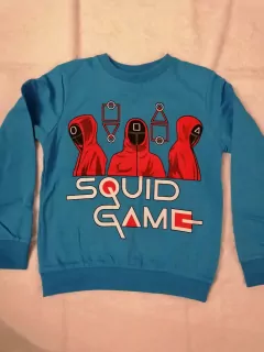 TRIČKO SQUID GAME č.122,128,134,140,----modrý tyrkys