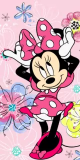 Osuška kvalitná Minnie hearts, bavlna